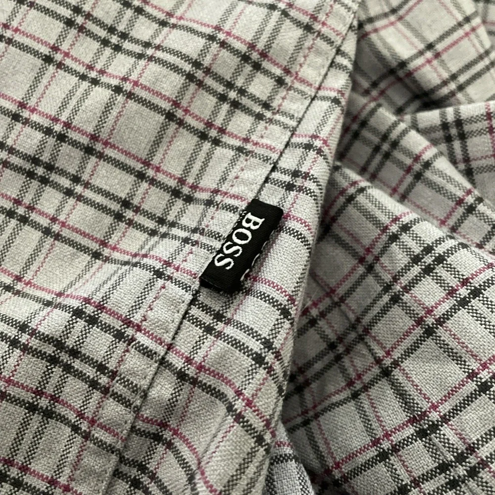 Boss Hugo‎ Boss Black LabelReg Fit Button Up Long Sleeve Shirt Men's XL Grey